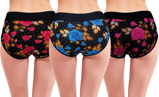 Zopli Hipster Multicolor Cotton Fabric Daily Wearing use Printed Panty /Panties For Women And Girls