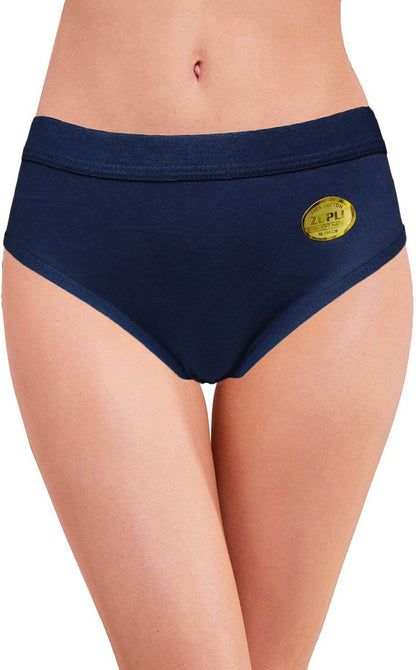 Zopli Hipster Multicolor Cotton Fabric Daily Wearing use Plain Panty /Panties For Women And Girls