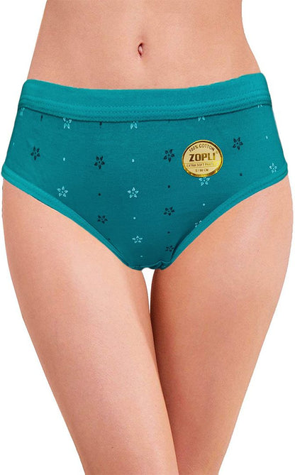 Zopli Hipster Multicolor Cotton Fabric Daily Wearing use Printed Panty /Panties For Women And Girls
