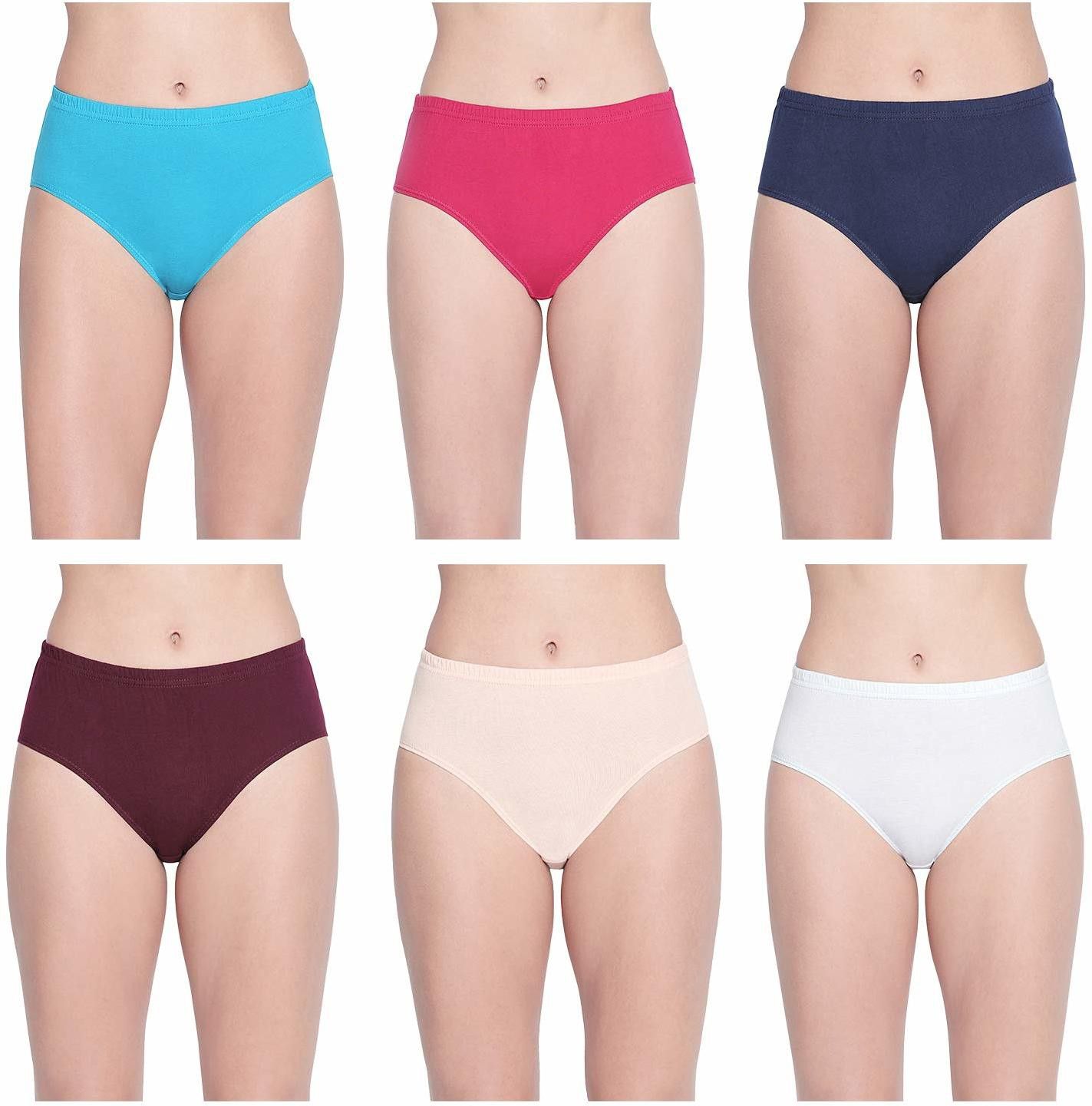Zopli Hipster Multicolor Cotton Fabric Daily Wearing use Plain Panty /Panties For Women And Girls